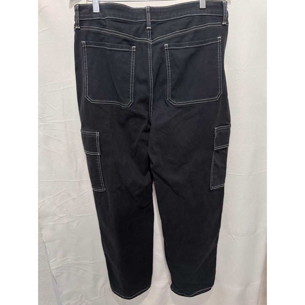 So Good For Life High Rise Cargo Jeans Size 17 33W Dark Wash Wide‎ Legs - Picture 4 of 8
